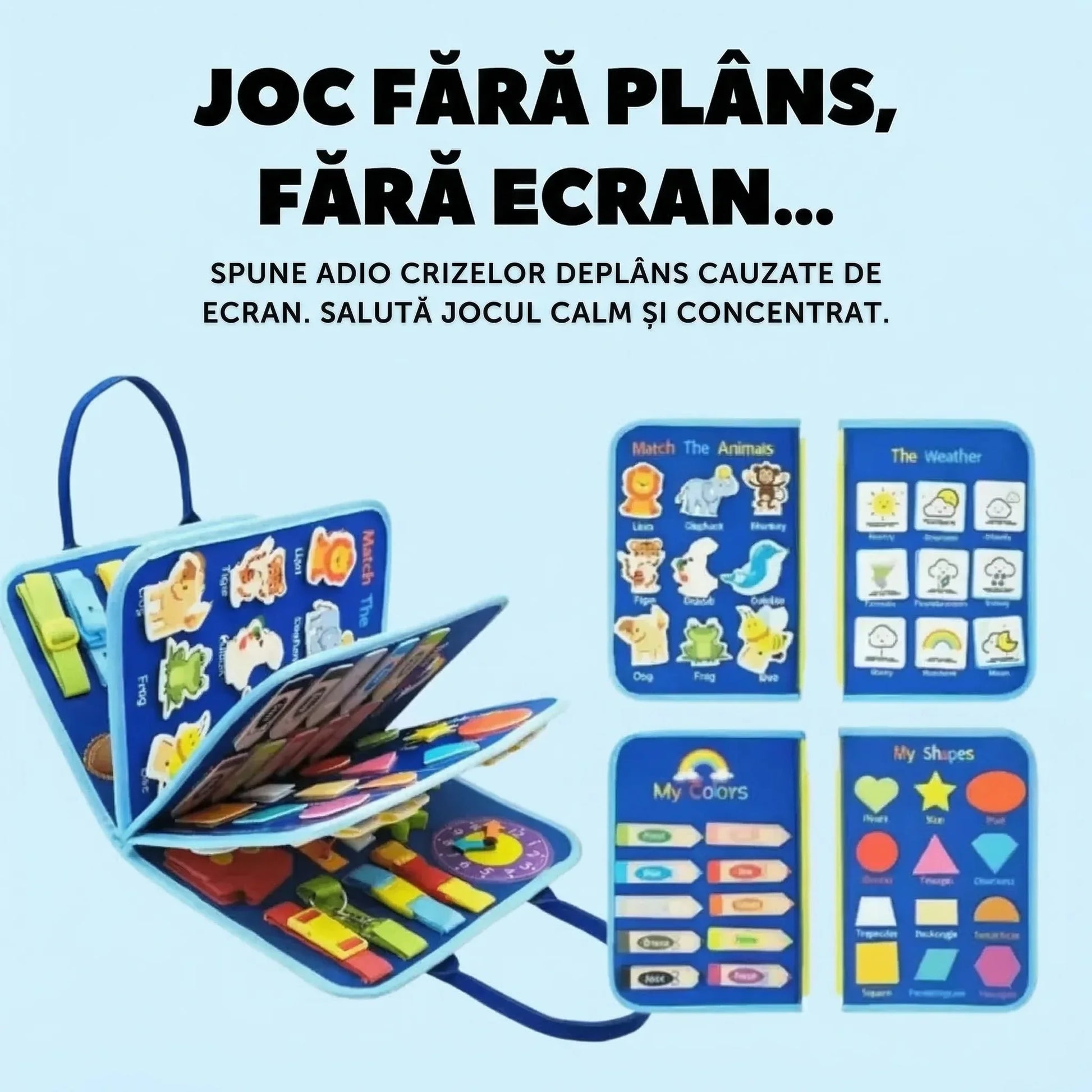 Trei copii fericiți purtând chiloței de antrenament Kinderspeech cu diverse modele vesele, simbolizând succesul și încrederea în procesul de renunțare la scutece