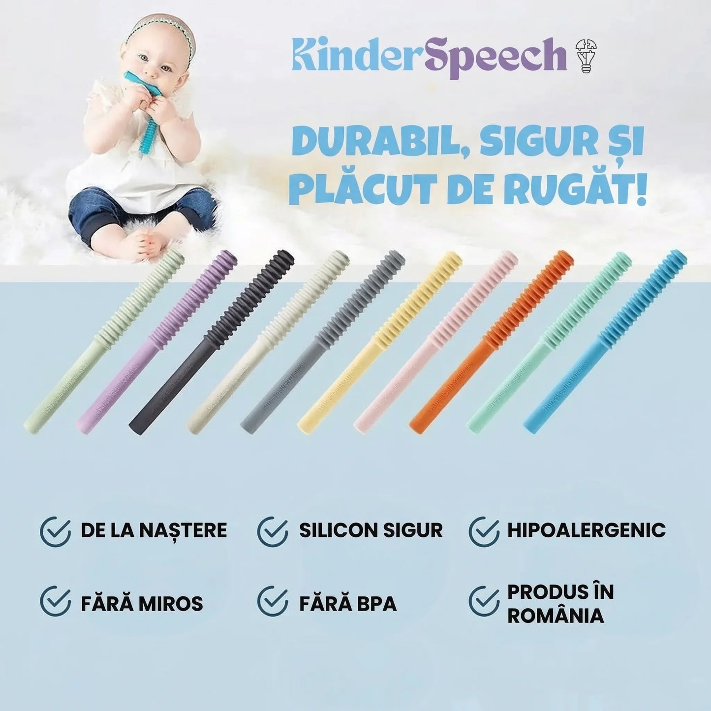 Copii fericiți folosind chiloțeii de antrenament Kinderspeech, diverse modele vesele și colorate pentru o experiență pozitivă la oliță