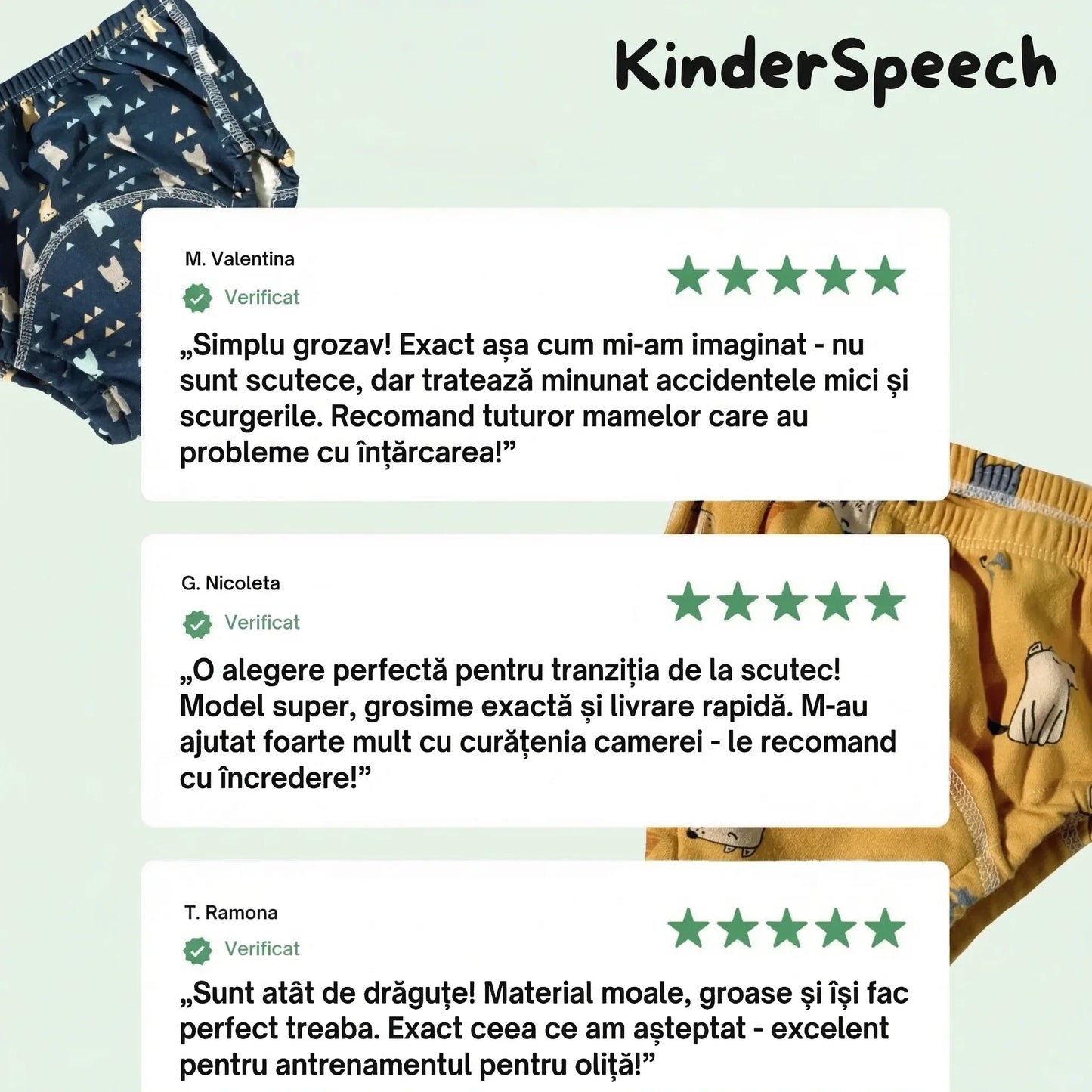 Recenzii de 5 stele de la mămici despre chiloțeii de antrenament Kinderspeech: material moale, absorbție excelentă pentru mici accidente și livrare rapidă